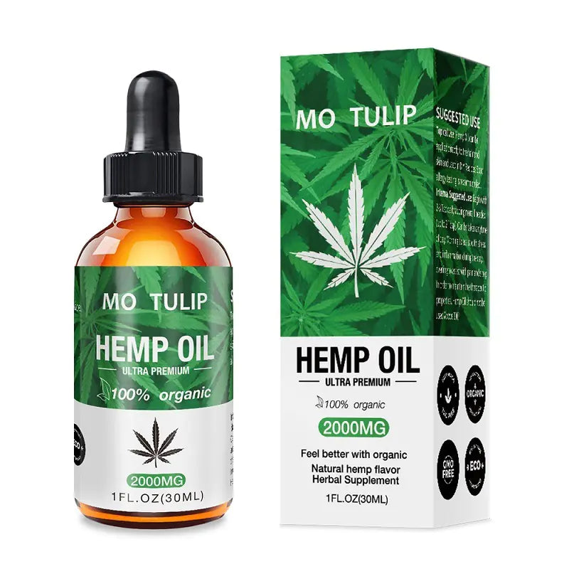 Hemp Oil for Stress Relief, Sleep, Hair & Skin Care