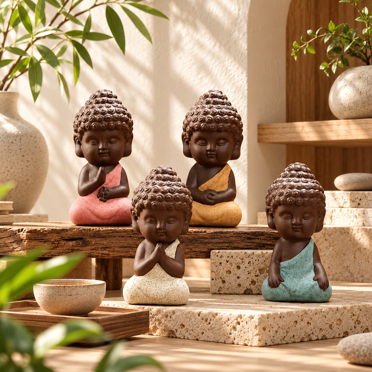 The Four Noble Truths Mindful Meditation Figurine