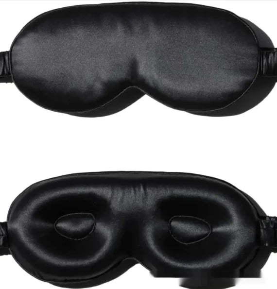Mulberry Silk 3D Sleep Eye Mask, Skin-Friendly, Breathable, Blackout, Various Colors, 22x9cm