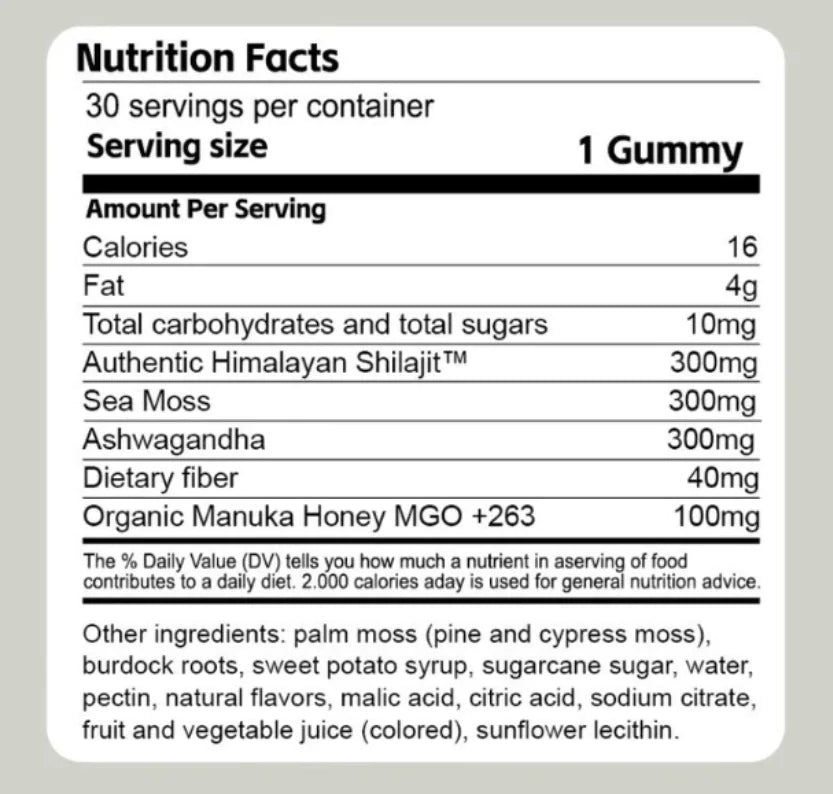 Shilajit 3-in-1 Gummies for Men