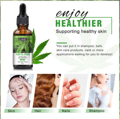 ELAIMEI Hemp Seed Oil for Stress Relief and Sleep