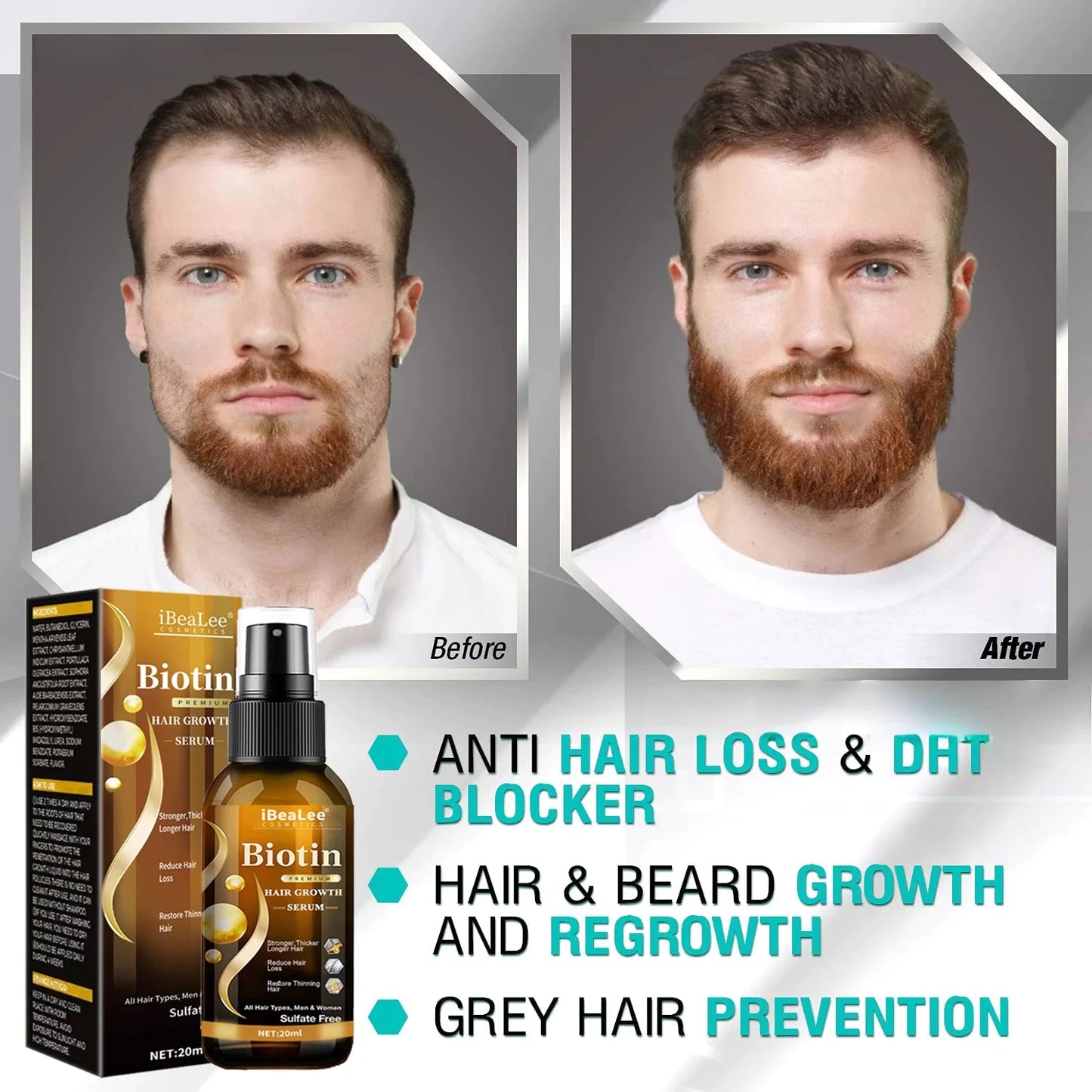 iBeaLee Hair Care Serum for Nourished and Thick Hair